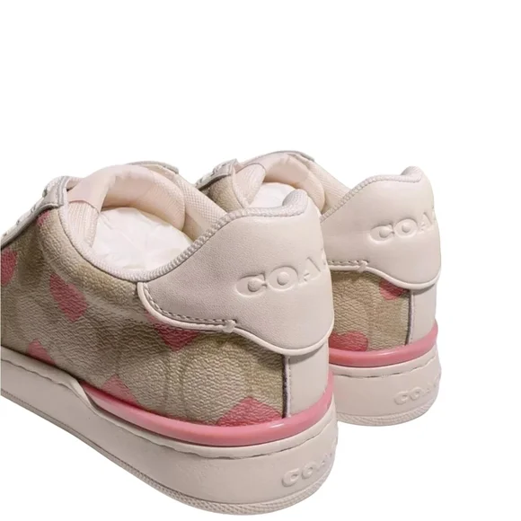 COACH SIGNATURE CANVAS HEARTS COLLECTION LOWTOP SNEAKERS SIZE 11 - Picture 4 of 10